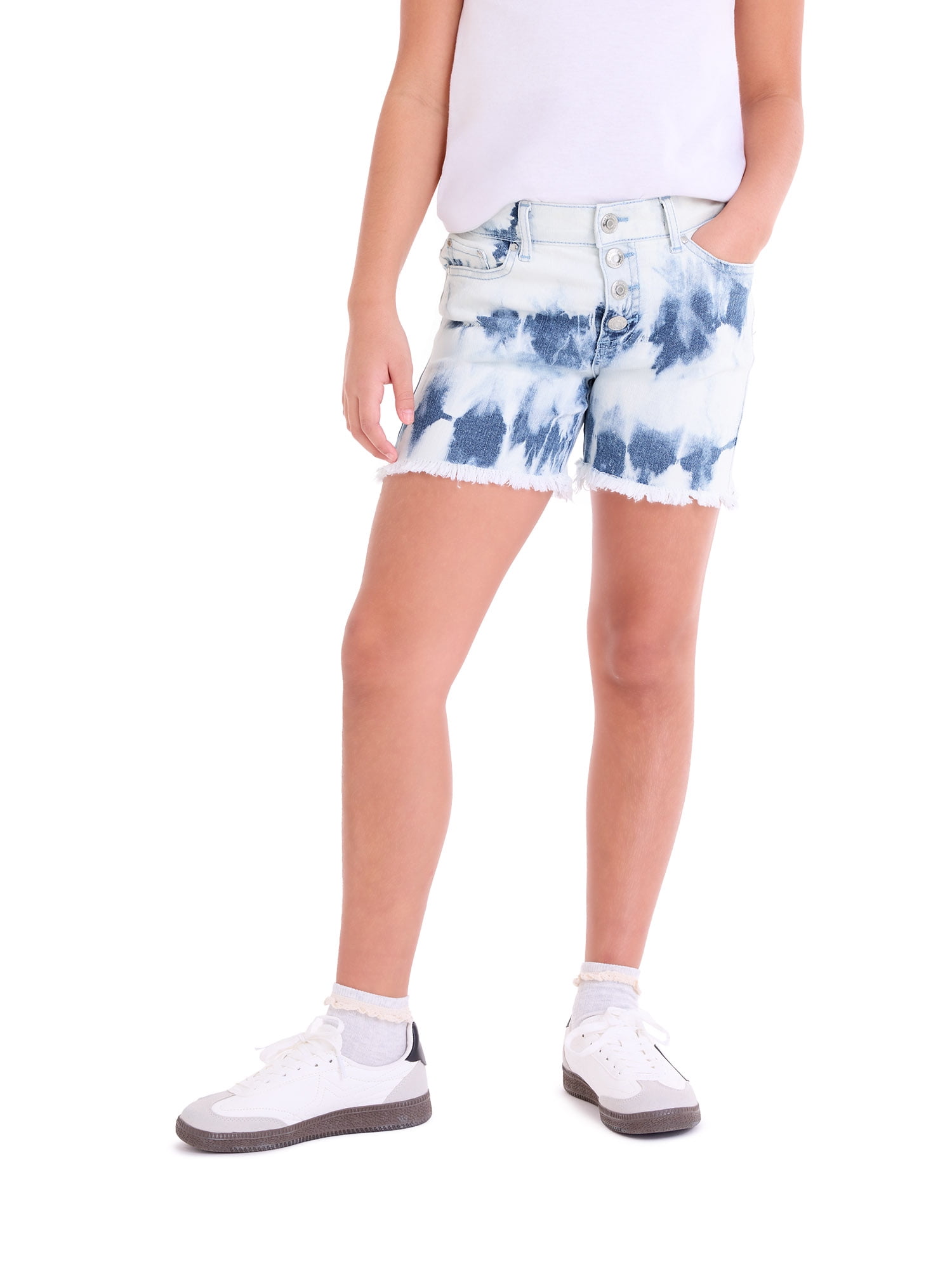 Jordache Girls Exposed Button Midi Short, Sizes 5-18