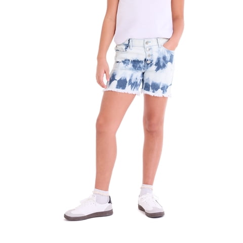 Girls Exposed Button Midi Short, Sizes 5-18