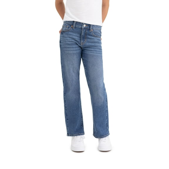 Jordache Girls High Rise Baggy Straight Jean, Sizes 5-18