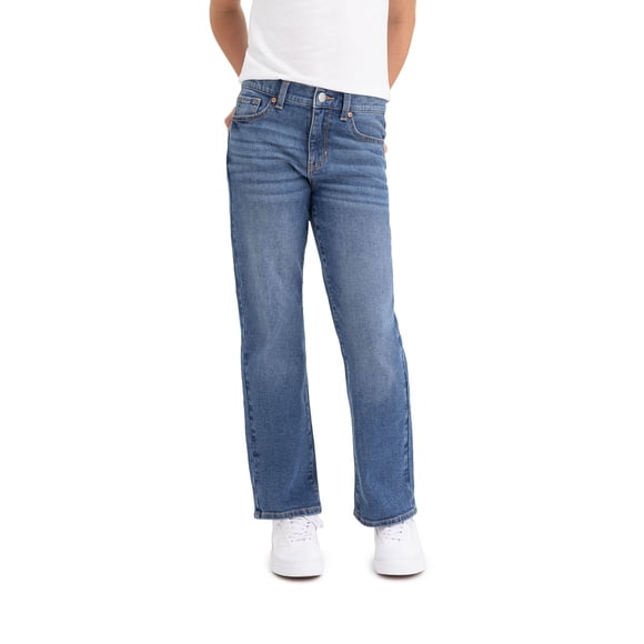 Jordache Girls High Rise Baggy Straight Jean, Sizes 5-18