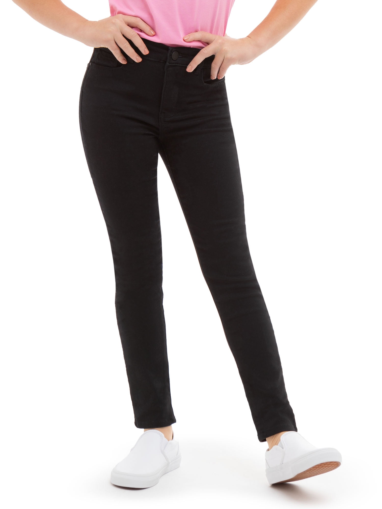 Girls Soft Cotton UPF 50+ Jersey Pocket Pants | Black - City Threads USA
