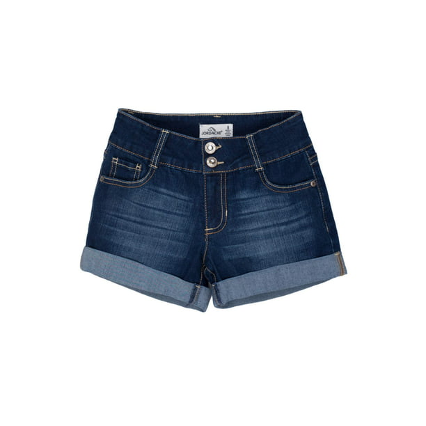 Jordache Girls Rolled Cuff Denim Jean Shorts, Sizes 5-16 - Walmart.com