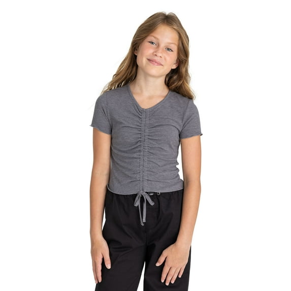 Jordache Ruched Front Top Grey