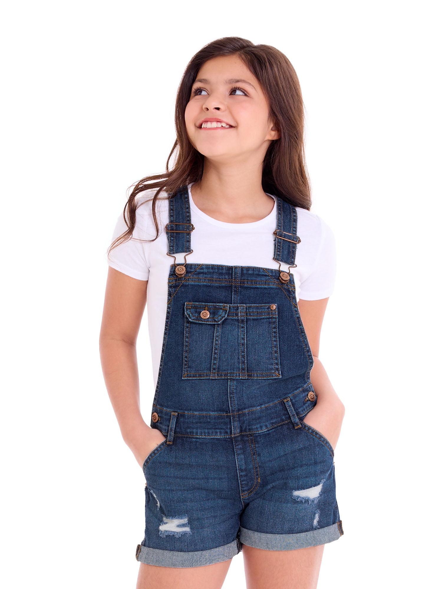 Jordache Girls Boyfriend Shortall, Sizes XS-XXL