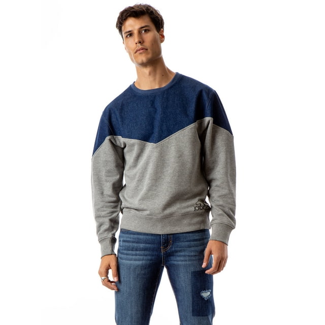Jordache Vintage Men's Alen Yoke Pullover Sweatshirt, Sizes S-2XL