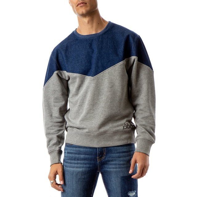 Jordache Vintage Men's Alen Yoke Pullover Sweatshirt, Sizes S-2XL