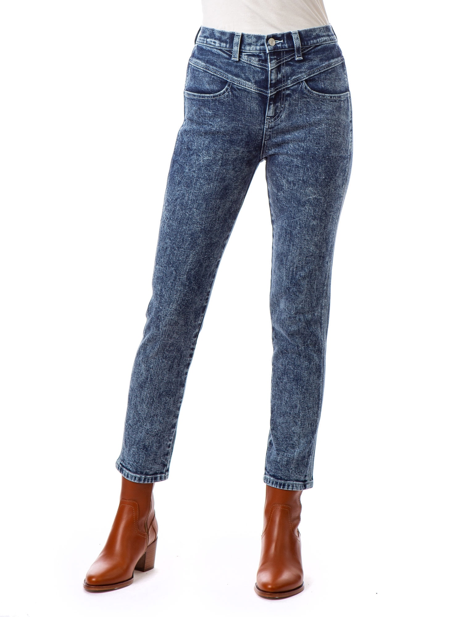 Jordache Vintage Women's Kat High Rise Double Yoke Skinny Jeans
