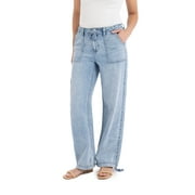 JORDACHE Women’s Drawstring Cargo Wide Leg, Sizes 0-22, 30.5" Inseam