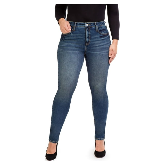 Jordache Women's High Rise Curvy Jeans, Sizes 2-22 - Walmart.com