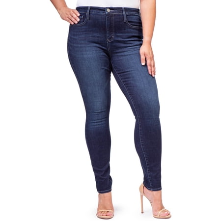 Jordache Women's High Rise Curvy Jeans, Sizes 2-22