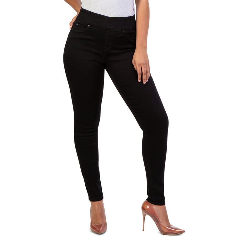 Ladies Ex Large Black Stretch Jeggings Pants Ankle Length Pullon