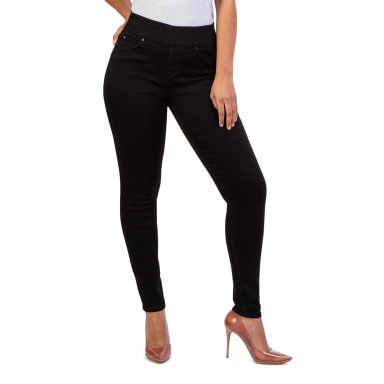 Jordache Women s High Rise Curvy Pull on Jegging Walmart