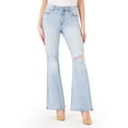 thumbnail image 1 of Jordache Women's High Rise Flare Jeans, Available in 27", 30", 32" Inseams, 1 of 3