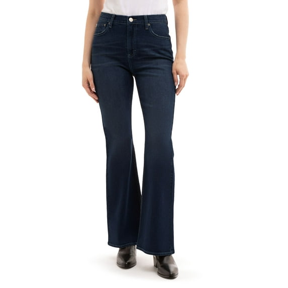Jordache Women's High Rise Flare Jeans, Available in 27", 30", 32" Inseams