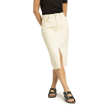 Jordache Women's High Rise Midi Skirt