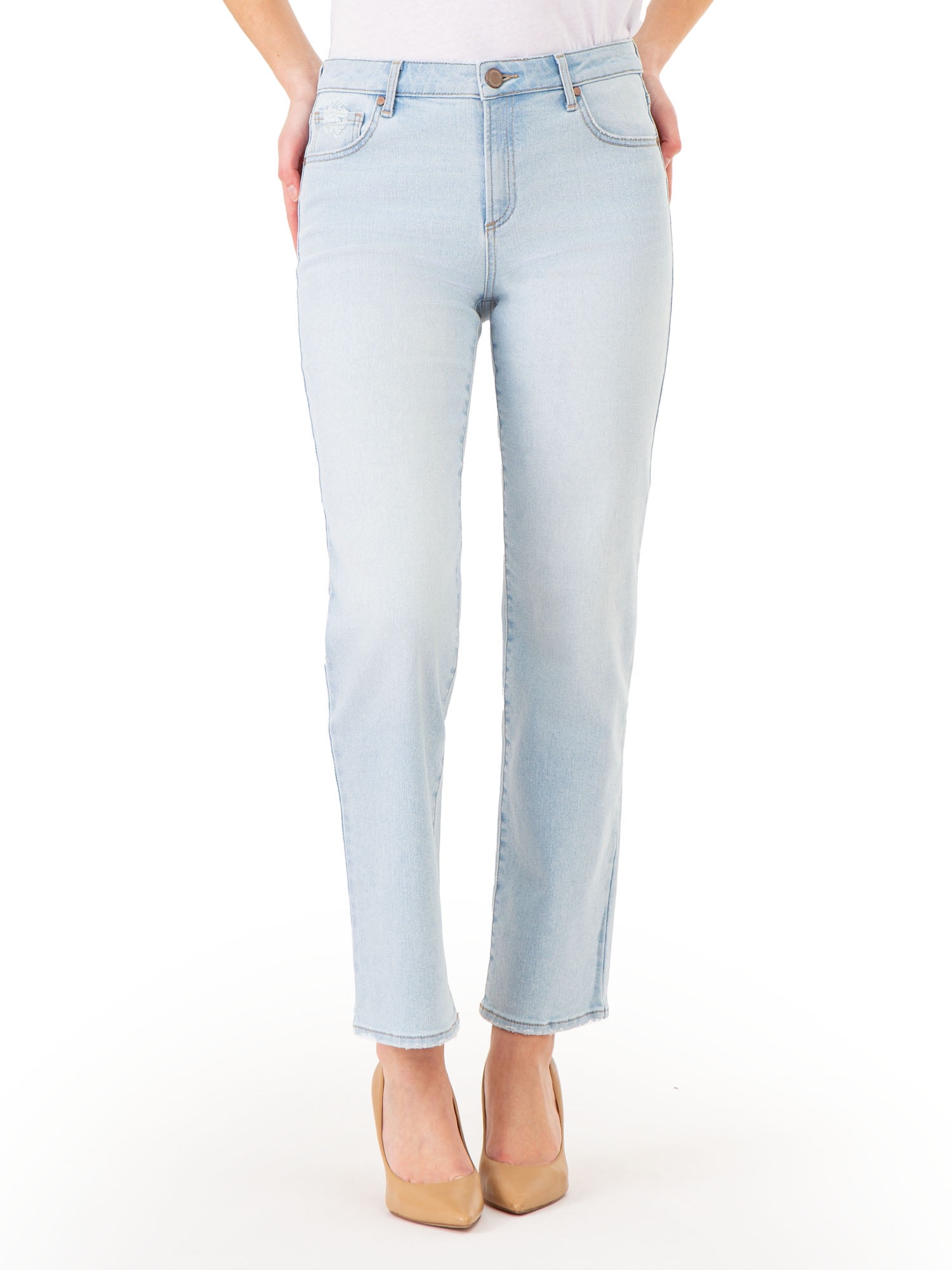 Jordache Women's High Rise Straight Jeans, Sizes 2-22 - Walmart.com