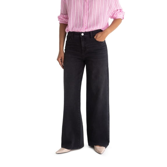 Jordache Women's High Rise Wide Leg Jeans, Sizes 2-22