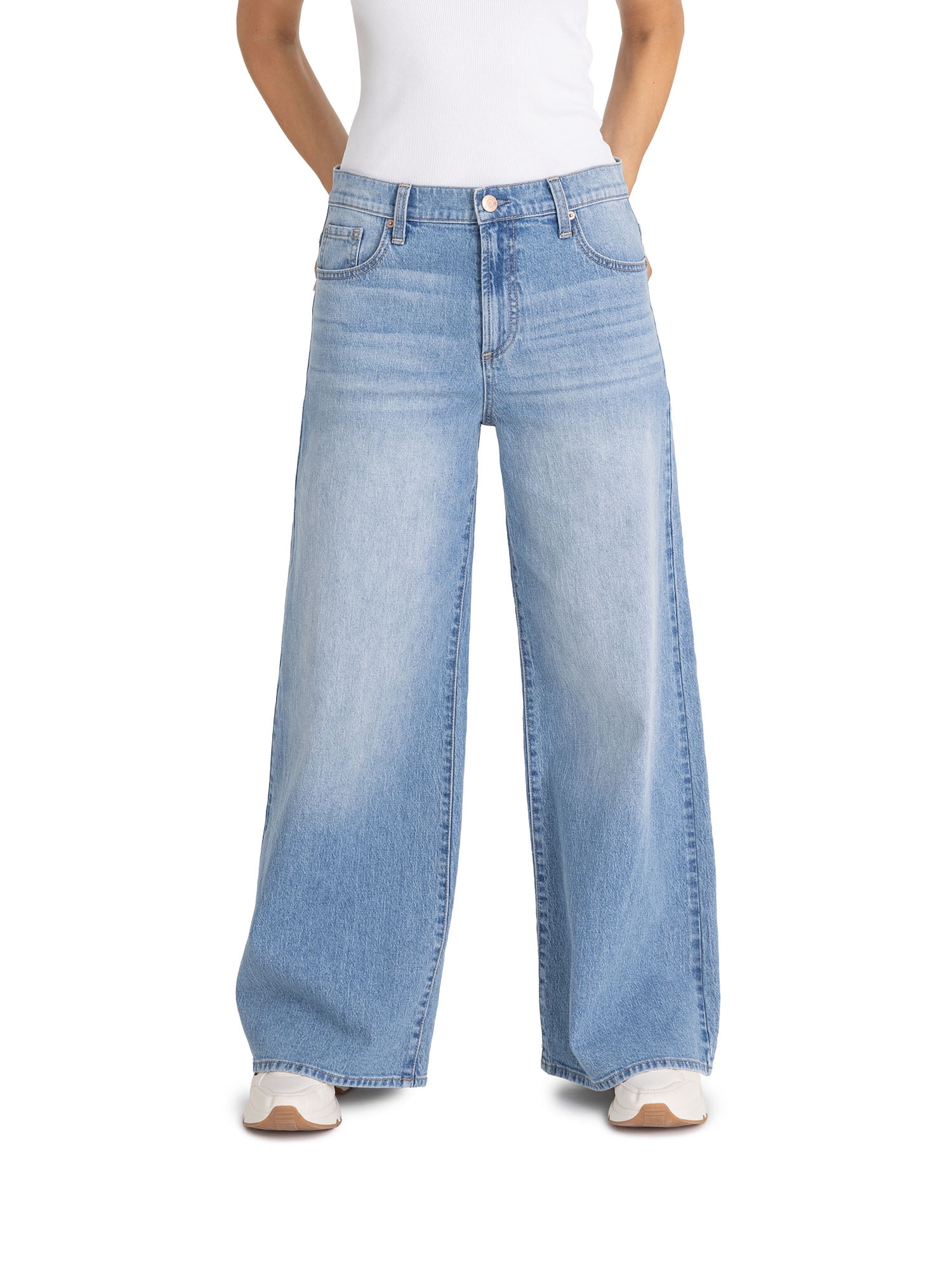 Jordache Women's Mid Rise Relaxed Wide Leg Jean Sizes 2-22