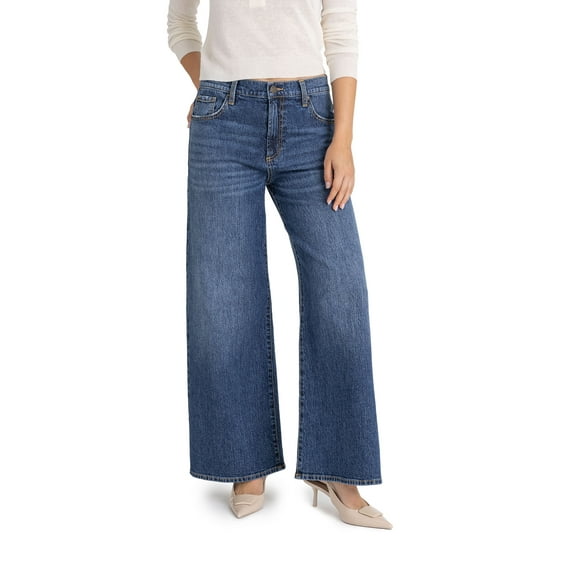 Jordache Women's Mid Rise Relaxed Wide Leg Jean Sizes 2-22