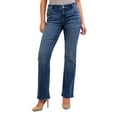 thumbnail image 1 of Jordache Women’s Mid Rise Bootcut Jeans, Regular and Short Inseam, 1 of 4