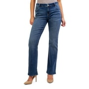 Jordache Women’s Mid Rise Bootcut Jeans, Regular and Short Inseam