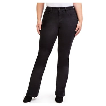 Jordache Women's Mid Rise Curvy Bootcut Jeans, Available in 30" and 32" Inseams