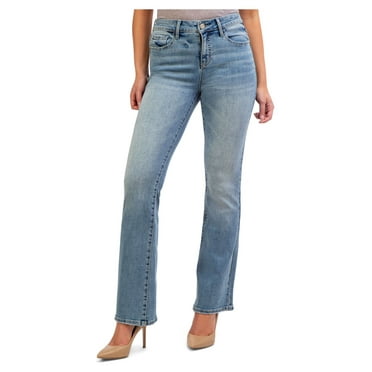 Jordache Women's Mid Rise Curvy Bootcut Jeans, Available in 32" Inseam