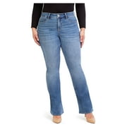 Jordache Women's Mid Rise Curvy Bootcut Jeans, Available in 30" and 32" Inseams
