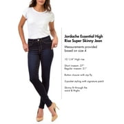 Jordache Women's and Women's Plus Mid Rise Skinny Jeans, Available in 29" and 31" Inseams, Sizes 2-22