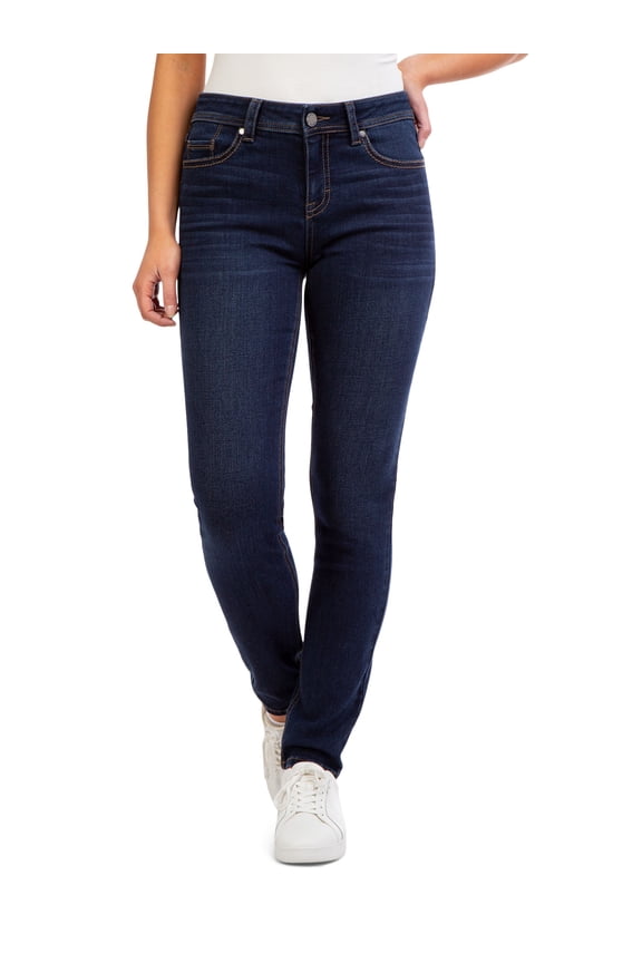 Women's and Women's Plus Mid-Rise Skinny Jeans, Sizes 2-22
