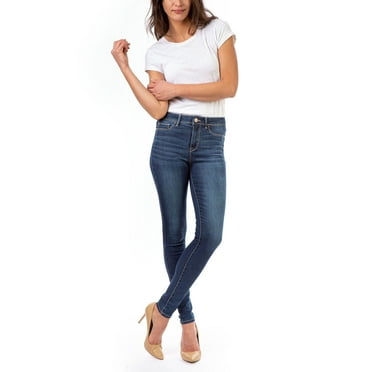 Jordache Women's and Women's Plus Essential High Rise Super Skinny Jean, Available in 28", 30" Inseams, Sizes 2-22