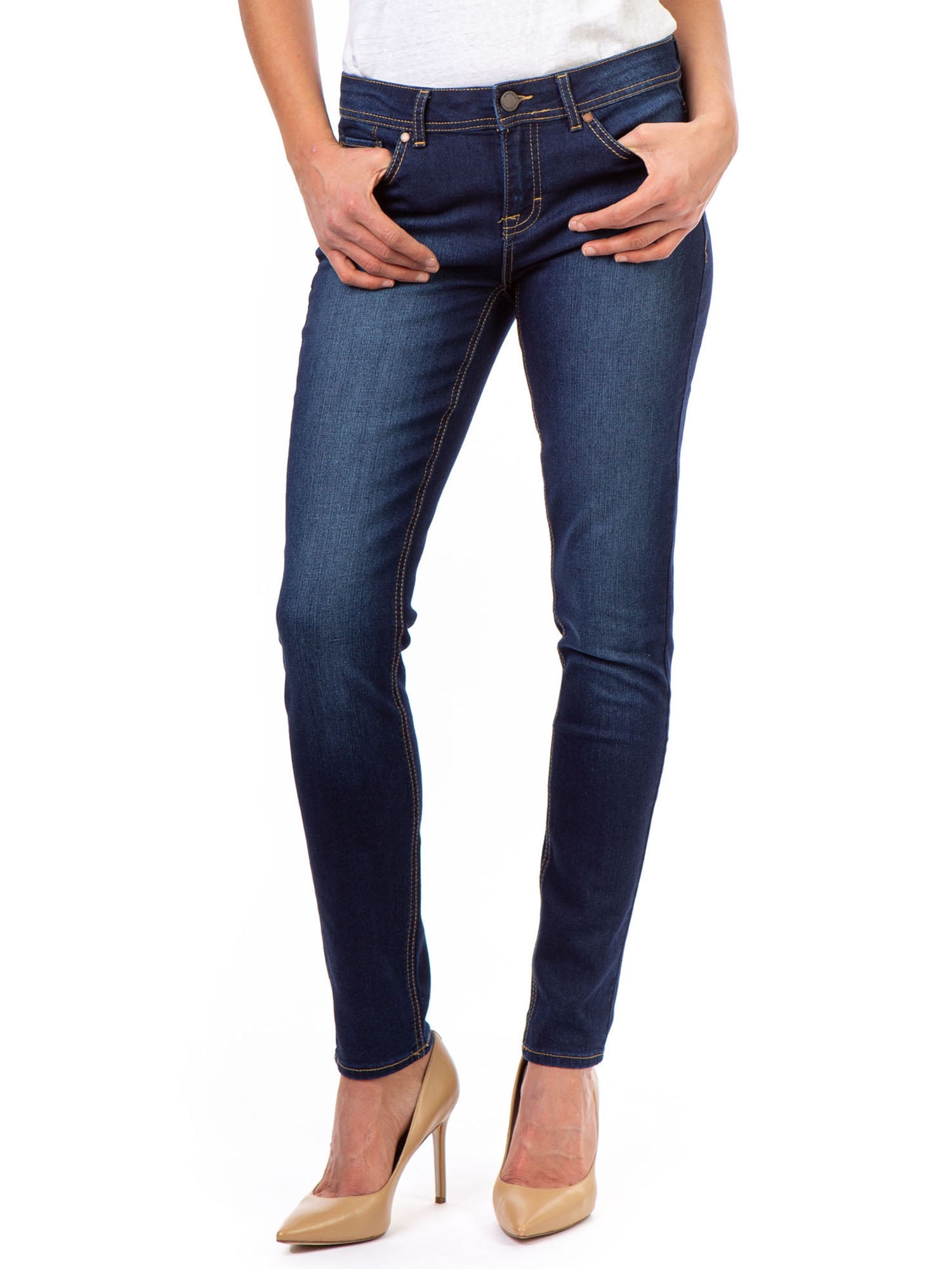 Jordache Women's and Women's Plus Mid-Rise Skinny Jeans, Sizes 2-22