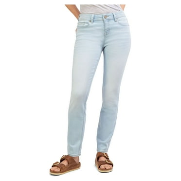 Jordache Women's Mid Rise Skinny Jeans, Regular and Short Inseams