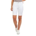 thumbnail image 1 of Jordache Women's High Rise Relaxed Bermuda Denim Shorts, Sizes 2-22, 1 of 3