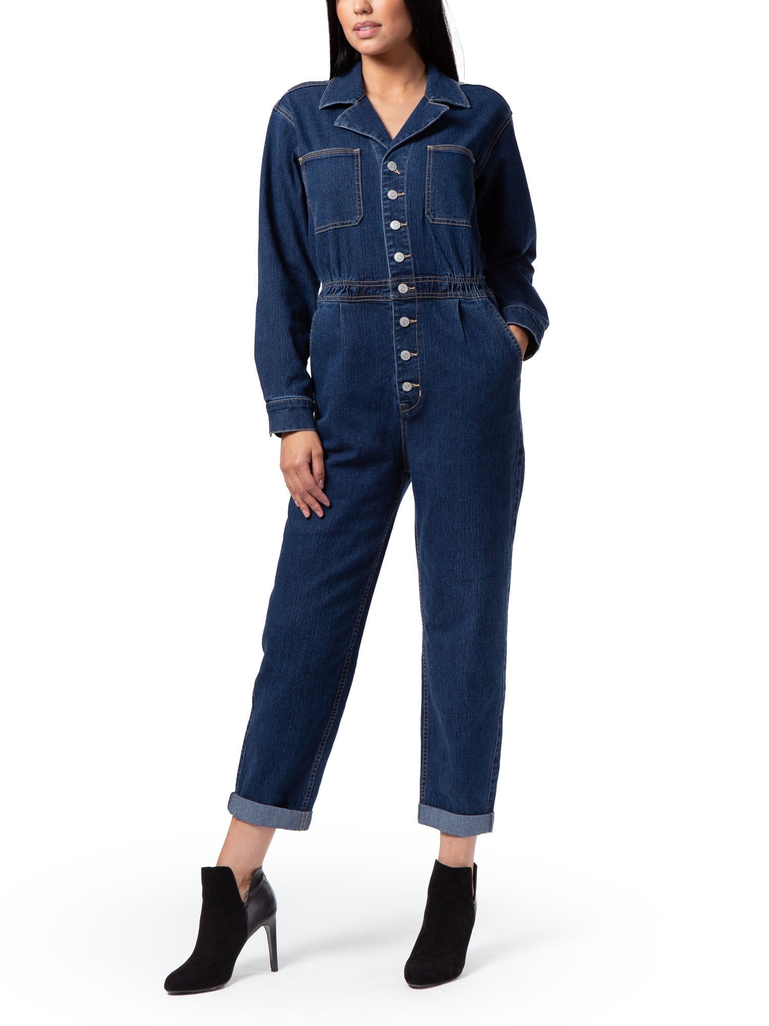 Long sleeve denim jumper clearance