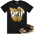 Jordan 1 High OG Metallic Gold Medal Shirt to Match GOLD METALLIC