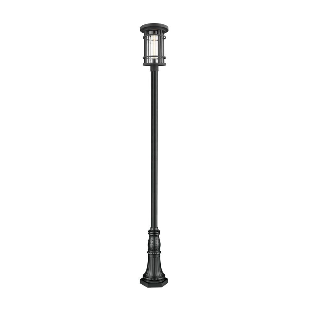 Jordan 1 Light Outdoor Post Mounted Fixture Clear Seedy