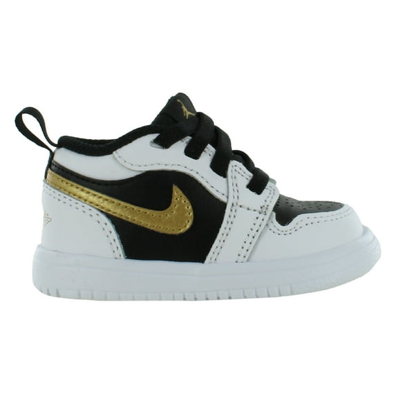 Nike Jordan 1 Low ALT Infant/Toddler Shoes Size 4, Color: White/Metallic Gold/Black