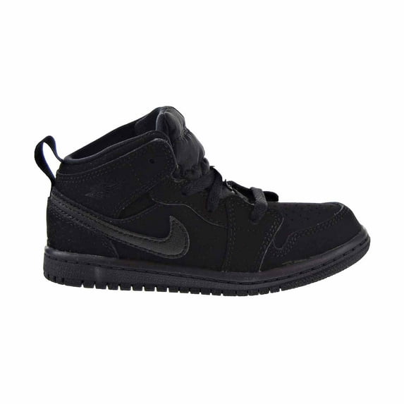 Jordan 1 MID BT Toddler's Running Shoes Black/White-Black 640735-040