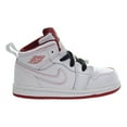 thumbnail image 1 of Jordan 1 Mid BT Toddler Shoes White/Gym Red/Black 640735-103 (6 M US), 1 of 6