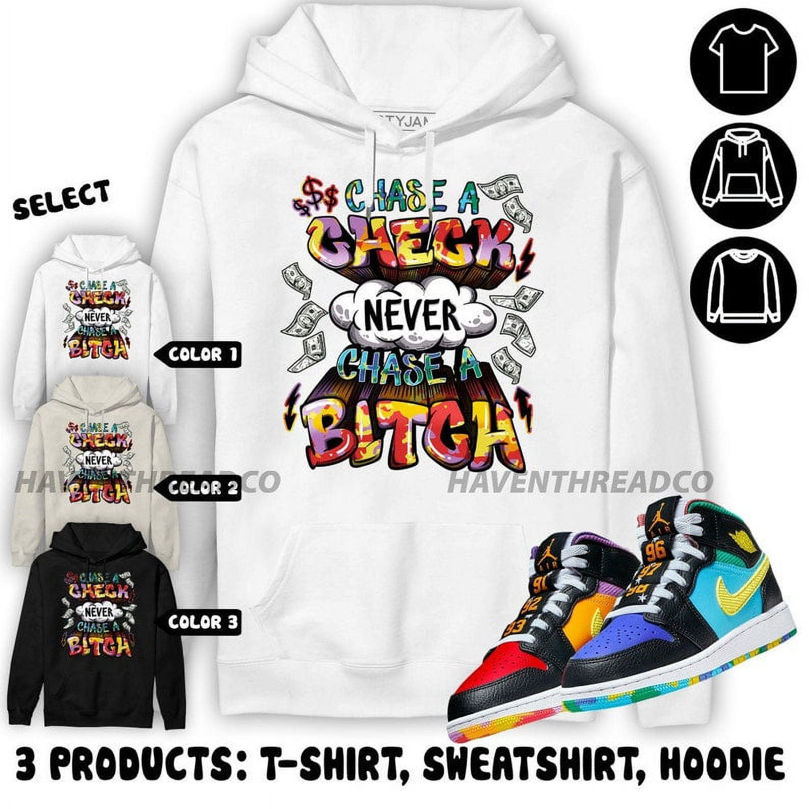 Jordan 1 Mid GS Six Championships Hoodie Chase A Check, In Sand To