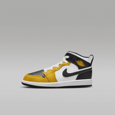 Little Kid's Jordan 1 Mid Yellow Ochre/Black-White (DQ8424 701) - 12