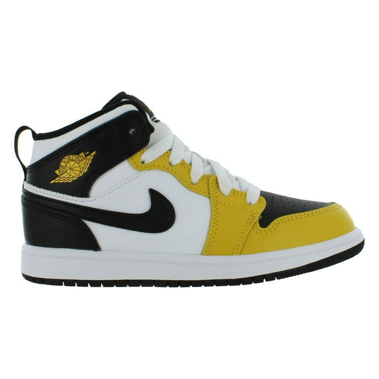 Little Kid's Jordan 1 Mid Yellow Ochre/Black-White (DQ8424 701