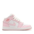 thumbnail image 1 of Big Kid's Jordan 1 Mid Pink Foam/White-Fire Red (DQ8423 608) - 6.5, 1 of 7