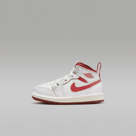 Toddler's Jordan 1 Mid SE White/Lobster-Dune Red-Sail (FJ3466 160) - 3