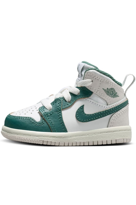 Toddler's Jordan 1 Mid SE White/Oxidized Green-Sail (FQ8086 103) - 6