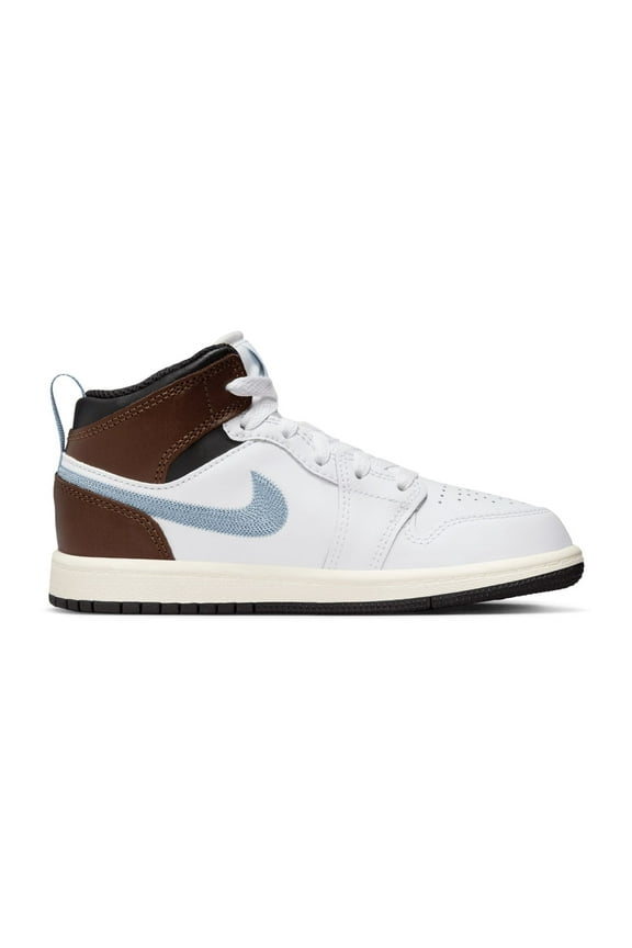 Little Kid's Jordan 1 Mid SE White/Blue Grey-Black-Sail (FQ8220 142) - 13