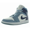 thumbnail image 1 of Jordan 1 Mid Sail Women's Sports Shoes, Blue & Gray, 1 of 4