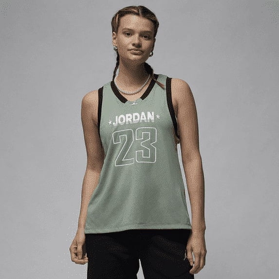 Jordan 23 Jersey Women's Tank Color: Jade Smoke/Black/White Size: XL
