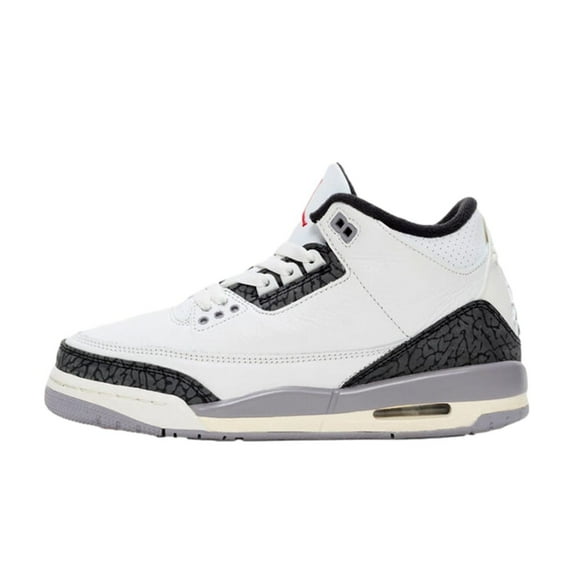 Big Kid's Jordan 3 Retro "Cement Grey" Summit Wht/Fire Red (DM0967 106) - 4